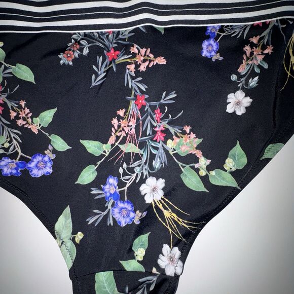 Athleta Gold Coast Low Rise Floral Banded Bikini Swim Bottoms Size Large NWT - Picture 9 of 11